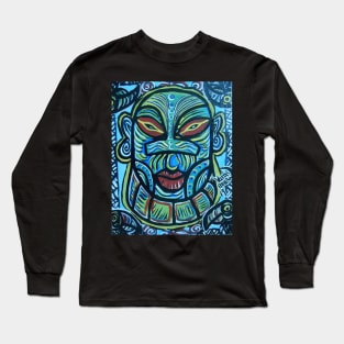 Tiki mask and birds Long Sleeve T-Shirt